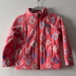Columbia Toddler Girls Coral Geometric Fleece Jacket
